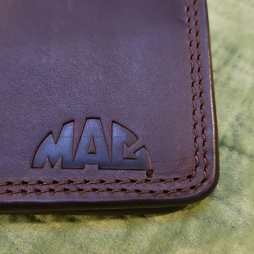 Redback Money Clip Brown Leather 4 Card Holder Plus More Mac Tools Logo Mens